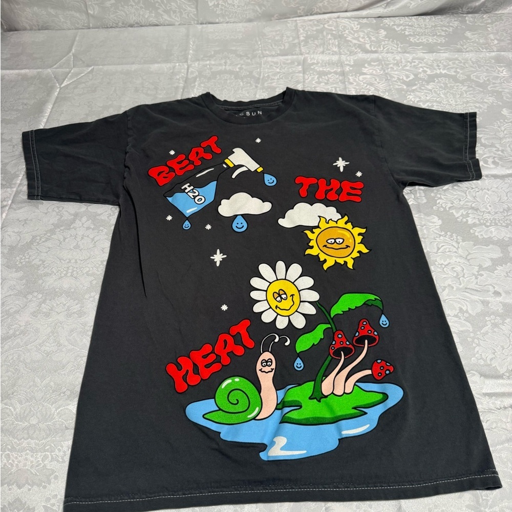 PacSun "Beat The Heat" black graphic t-shirt